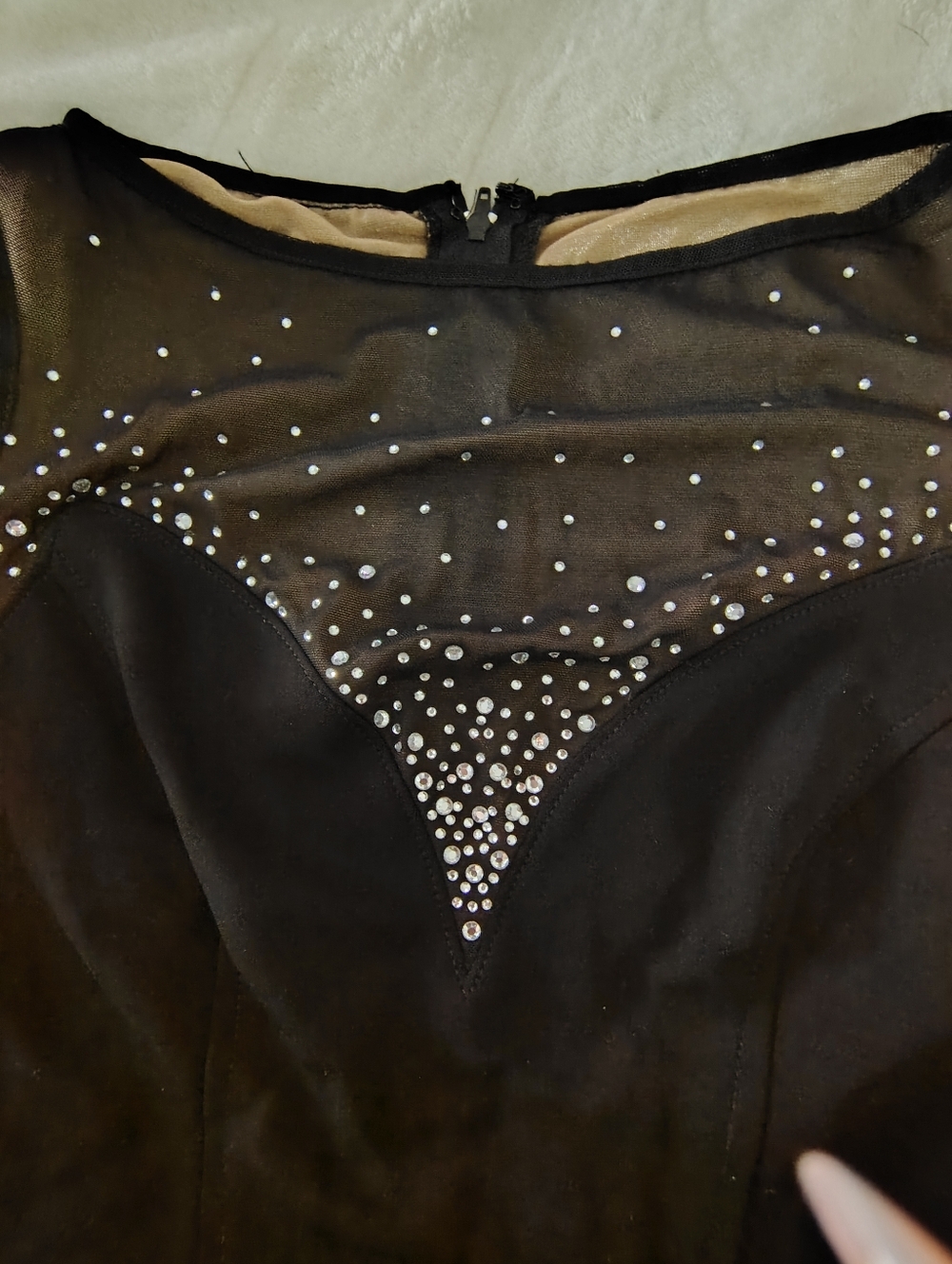 Cache Bodysuit With Rhinestone Embellishe - Picture 3 of 5
